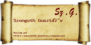 Szongoth Gusztáv névjegykártya