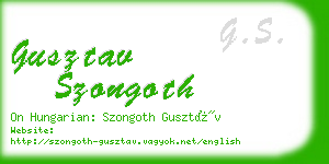 gusztav szongoth business card